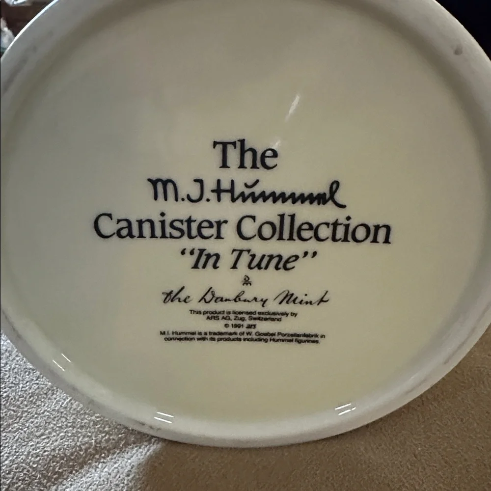 1991 Hummel Danbury Mint Porcelain Jar Canister Germany In Tune